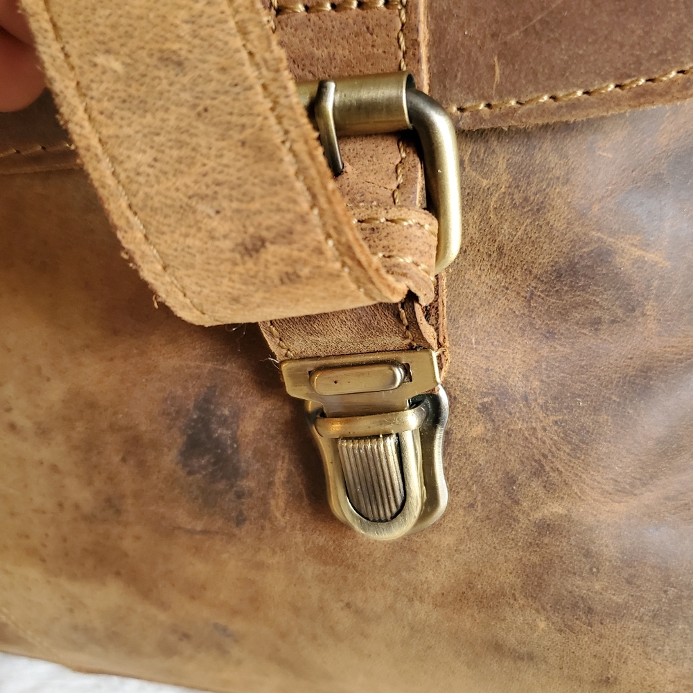 Brown Leather Messenger Bag - Picture 12 of 12